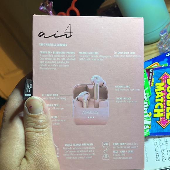 Air 4 pink buds practically brand new wore once - Picture 5 of 5